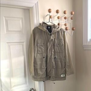G-Star Raw - Classic Lightweight Zip Up Jacket With Hood - Neutral Cream Biege S